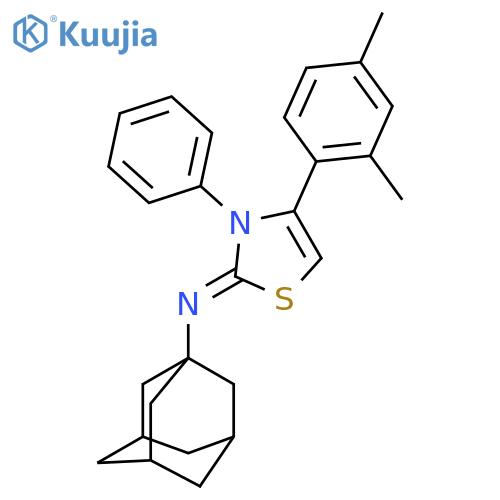 (2Z)-N-(adamantan-1-yl)-4-(2,4-dimethylphenyl)-3-phenyl-2,3-dihydro-1,3-thiazol-2-imine structure