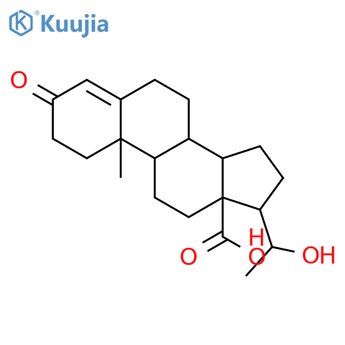 (20R)-20-Hydroxy-3-oxopregn-4-en-18-oic acid structure
