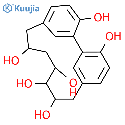 Tricyclo[12.3.1.12,6]nonadeca-1(18),2,4,6(19),14,16-hexaene-3,8,9,10,12,17-hexol(9CI) structure