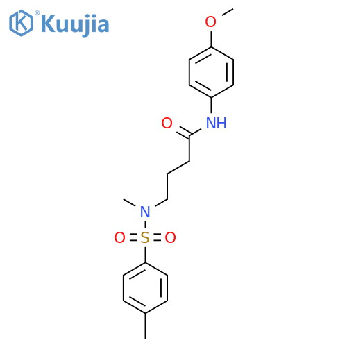 N-(4-methoxyphenyl)-4-(N-methyl4-methylbenzenesulfonamido)butanamide structure