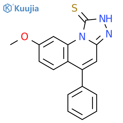 8-methoxy-5-phenyl-1,2,4triazolo4,3-aquinoline-1-thiol structure