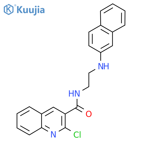 2-chloro-N-{2-[(naphthalen-2-yl)amino]ethyl}quinoline-3-carboxamide structure