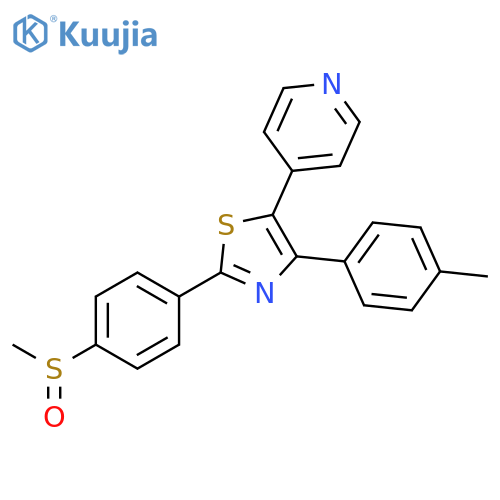 4-{2-[4-(Methanesulfinyl)phenyl]-4-(4-methylphenyl)-1,3-thiazol-5-yl}pyridine structure