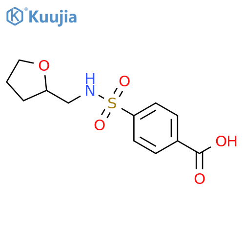 4-{[(oxolan-2-yl)methyl]sulfamoyl}benzoic acid structure