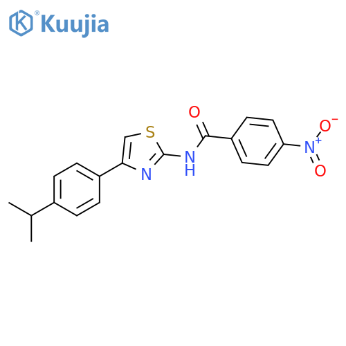 4-nitro-N-{4-[4-(propan-2-yl)phenyl]-1,3-thiazol-2-yl}benzamide structure