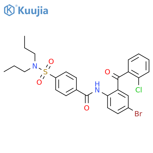 N-4-bromo-2-(2-chlorobenzoyl)phenyl-4-(dipropylsulfamoyl)benzamide structure