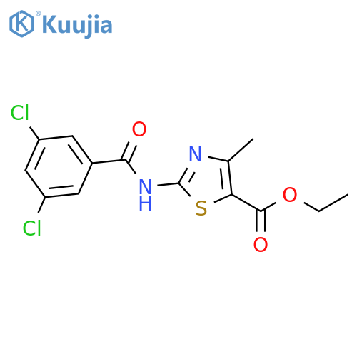 ethyl 2-(3,5-dichlorobenzamido)-4-methyl-1,3-thiazole-5-carboxylate structure