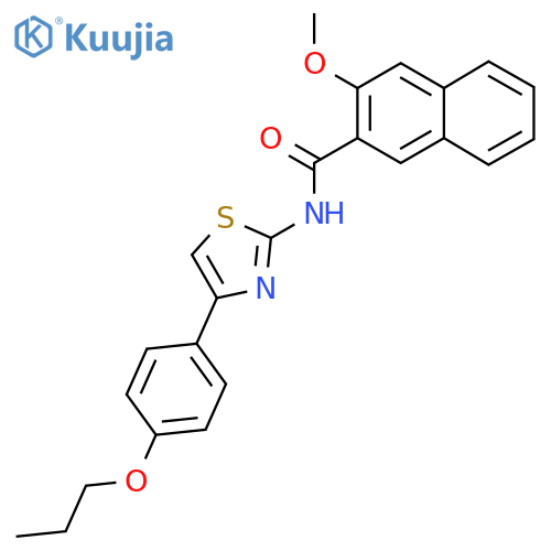 3-methoxy-N-4-(4-propoxyphenyl)-1,3-thiazol-2-ylnaphthalene-2-carboxamide structure