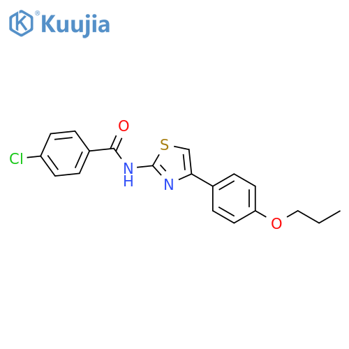 4-chloro-N-4-(4-propoxyphenyl)-1,3-thiazol-2-ylbenzamide structure