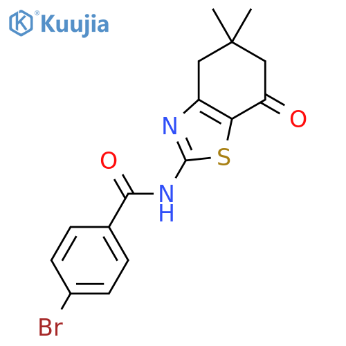 4-bromo-N-(5,5-dimethyl-7-oxo-4,5,6,7-tetrahydro-1,3-benzothiazol-2-yl)benzamide structure