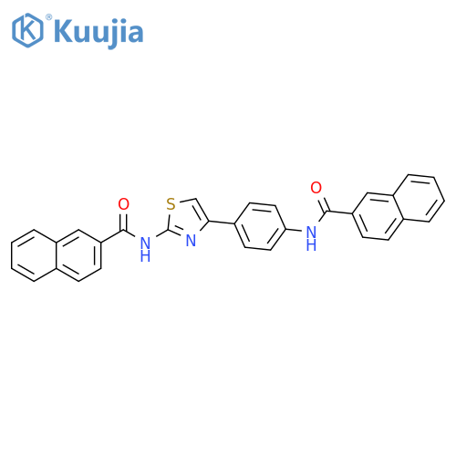 N-{4-4-(naphthalene-2-amido)phenyl-1,3-thiazol-2-yl}naphthalene-2-carboxamide structure
