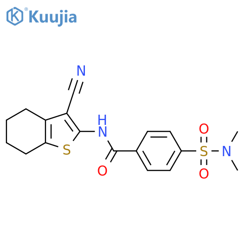 N-(3-cyano-4,5,6,7-tetrahydro-1-benzothiophen-2-yl)-4-(dimethylsulfamoyl)benzamide structure