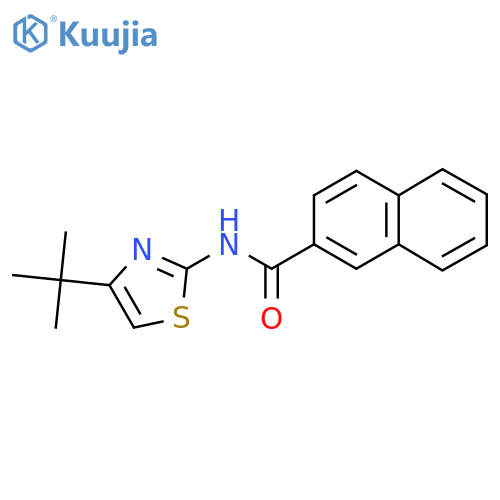 N-(4-tert-butyl-1,3-thiazol-2-yl)naphthalene-2-carboxamide structure