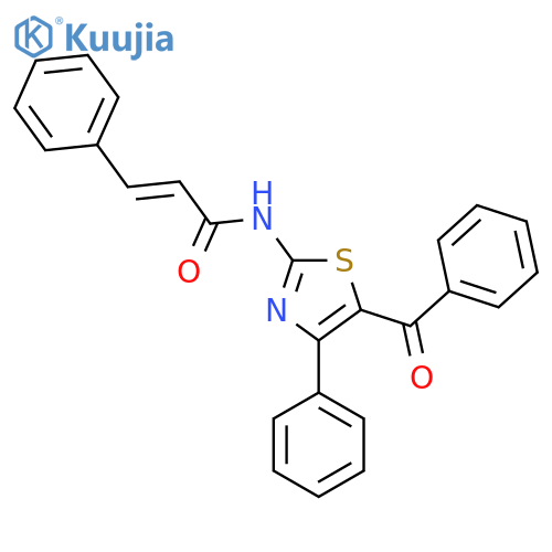 (2E)-N-(5-benzoyl-4-phenyl-1,3-thiazol-2-yl)-3-phenylprop-2-enamide structure
