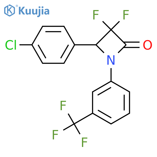 4-(4-Chlorophenyl)-3,3-difluoro-1-[3-(trifluoromethyl)phenyl]azetidin-2-one structure