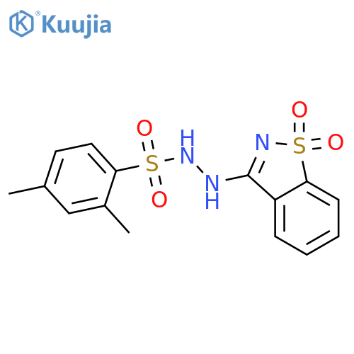 N'-(1,1-Dioxido-1,2-benzisothiazol-3-yl)-2,4-dimethylbenzenesulfonohydrazide structure