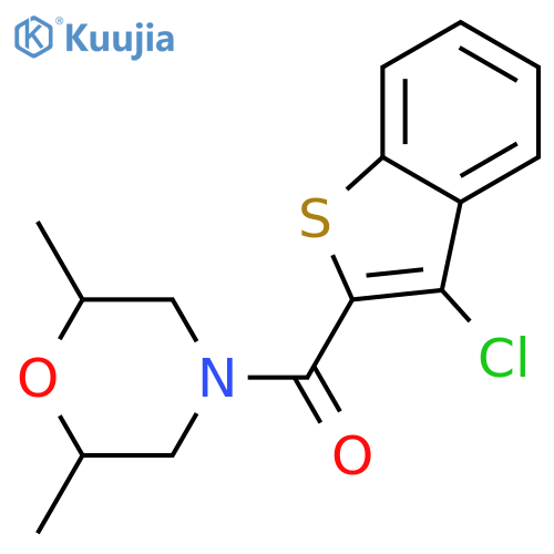4-(3-chloro-1-benzothiophene-2-carbonyl)-2,6-dimethylmorpholine structure