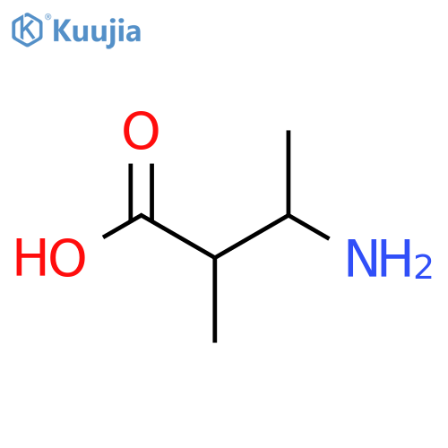 3-Amino-2-methylbutanoic acid structure