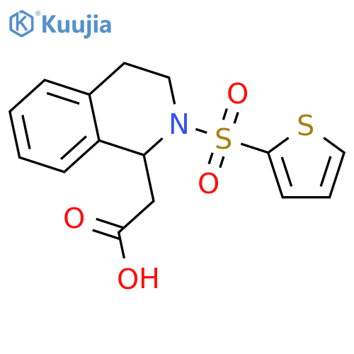 [2-(Thiophene-2-sulfonyl)-1,2,3,4-tetrahydro-isoquinolin-1-yl]-acetic acid structure