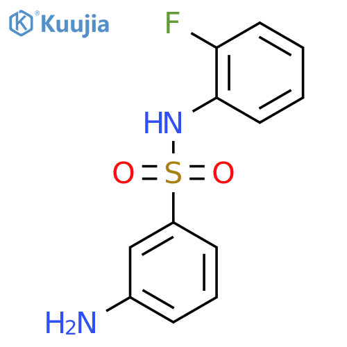 3-Amino-N-(2-fluorophenyl)benzene-1-sulfonamide structure