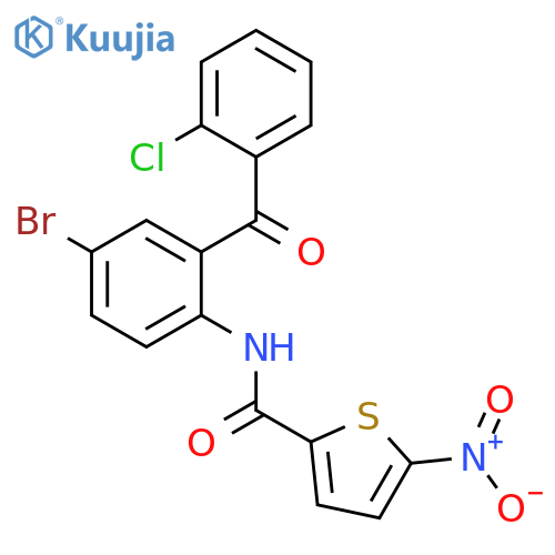 N-4-bromo-2-(2-chlorobenzoyl)phenyl-5-nitrothiophene-2-carboxamide structure