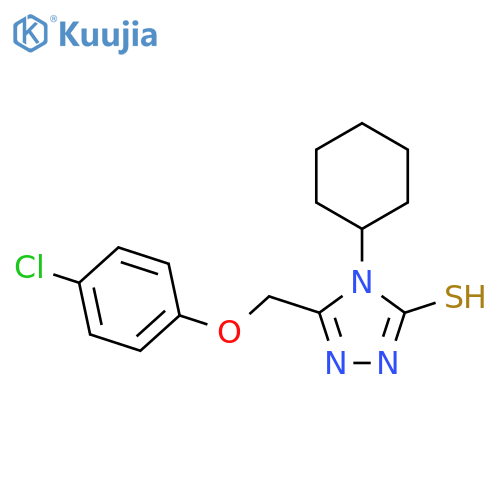 5-(4-chlorophenoxy)methyl-4-cyclohexyl-4H-1,2,4-triazole-3-thiol structure