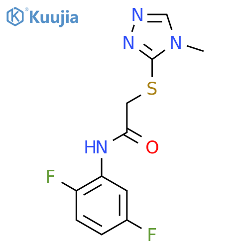 N-(2,5-difluorophenyl)-2-[(4-methyl-4H-1,2,4-triazol-3-yl)sulfanyl]acetamide structure