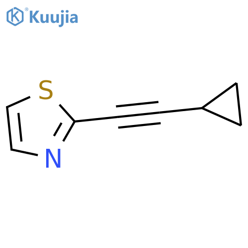 2-(cyclopropylethynyl)thiazole structure