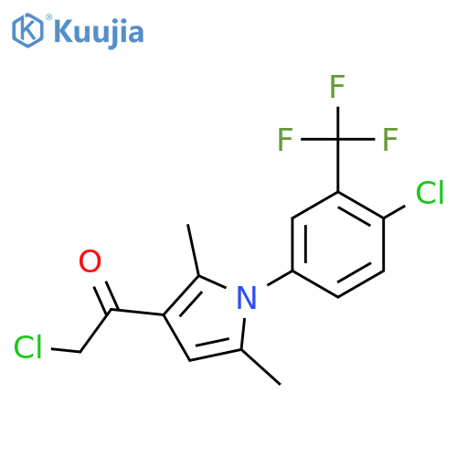 2-chloro-1-{1-4-chloro-3-(trifluoromethyl)phenyl-2,5-dimethyl-1H-pyrrol-3-yl}ethan-1-one structure