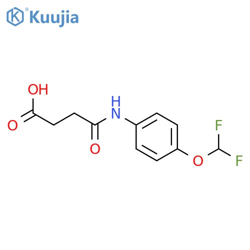 3-{4-(difluoromethoxy)phenylcarbamoyl}propanoic acid structure
