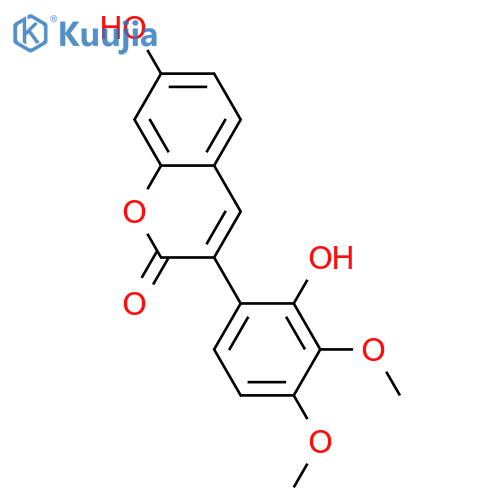 7-Hydroxy-3-(2,3,4-trihydroxyphenyl)-2H-1-benzopyran-2-one; 3',4'-Di-Me ether structure