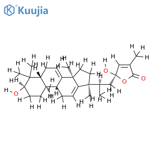 (3alpha,9beta,17alpha)-3,23,23-trihydroxy-17-methyl-gamma-lactone-18-nordammara-7,12,24-trien-26-oic acid structure