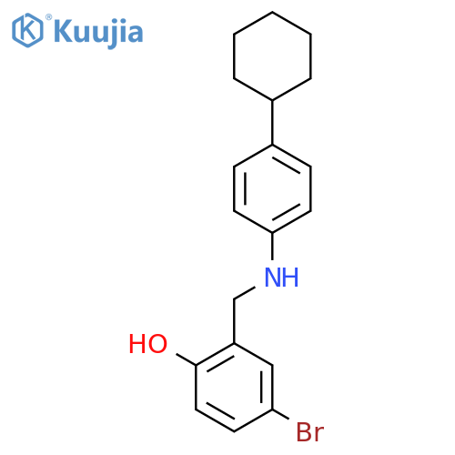 4-Bromo-2-{[(4-cyclohexylphenyl)amino]methyl}phenol structure