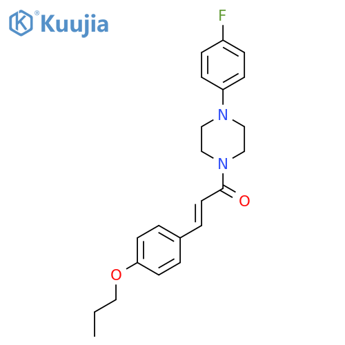 1-[4-(4-Fluorophenyl)piperazino]-3-(4-propoxyphenyl)-2-propen-1-one structure