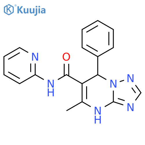 5-methyl-7-phenyl-N-(pyridin-2-yl)-4H,7H-1,2,4triazolo1,5-apyrimidine-6-carboxamide structure