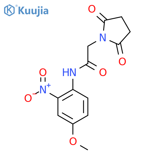2-(2,5-dioxopyrrolidin-1-yl)-N-(4-methoxy-2-nitrophenyl)acetamide structure