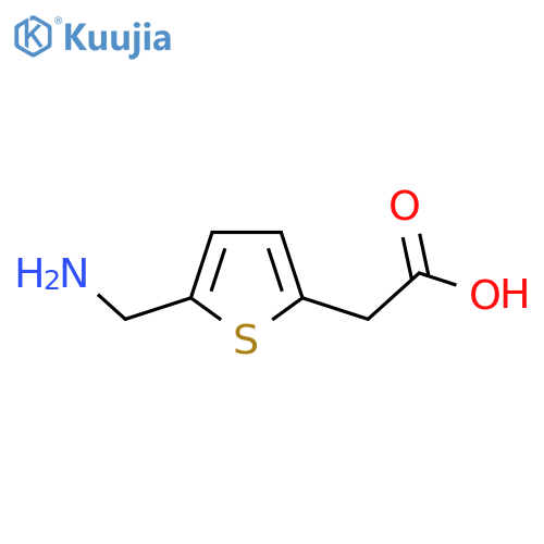 2-Thiopheneacetic acid, 5-(aminomethyl)- structure