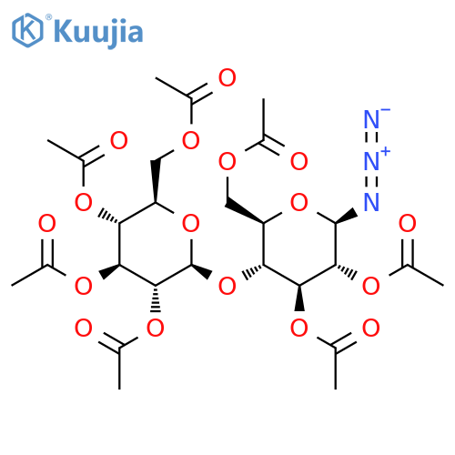 b-D-Glucopyranosyl azide,4-O-(2,3,4,6-tetra-O-acetyl-a-D-glucopyranosyl)-, 2,3,6-triacetate structure