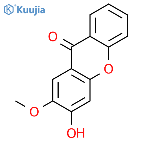 3-hydroxy-2-methoxy-9H-xanthen-9-one structure