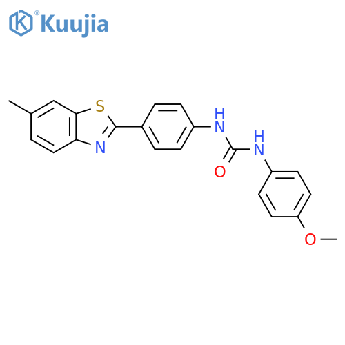 1-(4-Methoxyphenyl)-3-[4-(6-methyl-1,3-benzothiazol-2-yl)phenyl]urea structure