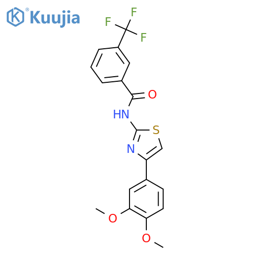 N-4-(3,4-dimethoxyphenyl)-1,3-thiazol-2-yl-3-(trifluoromethyl)benzamide structure