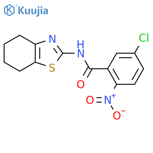 5-chloro-2-nitro-N-(4,5,6,7-tetrahydro-1,3-benzothiazol-2-yl)benzamide structure