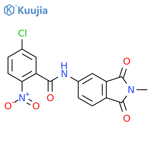 5-chloro-N-(2-methyl-1,3-dioxo-2,3-dihydro-1H-isoindol-5-yl)-2-nitrobenzamide structure