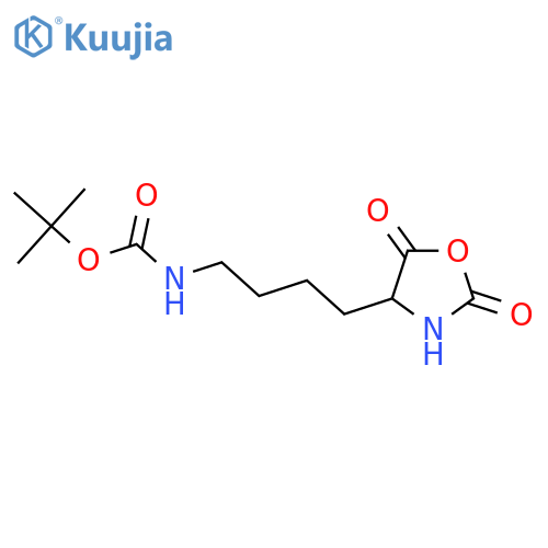 Tert-butyl 4-(2,5-dioxooxazolidin-4-yl)butylcarbamate structure