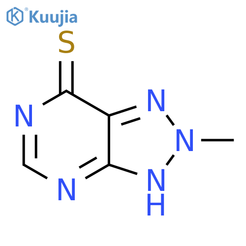 7H-1,2,3-Triazolo[4,5-d]pyrimidine-7-thione, 2,6-dihydro-2-methyl- structure