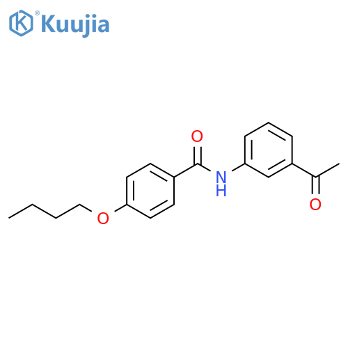 N-(3-acetylphenyl)-4-butoxybenzamide structure