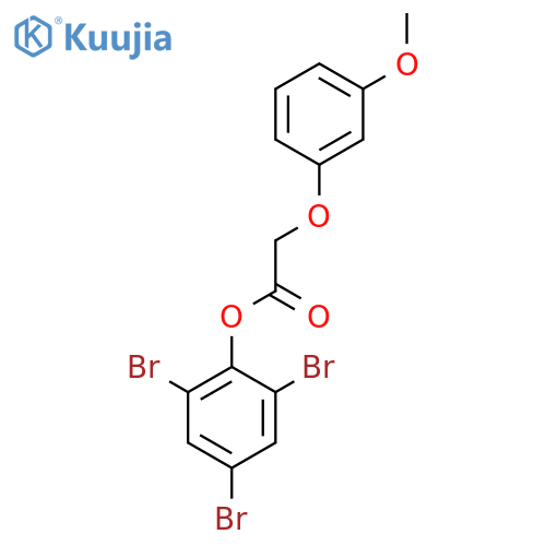 2,4,6-tribromophenyl 2-(3-methoxyphenoxy)acetate structure