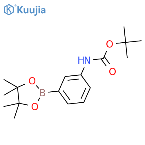 tert-Butyl (3-(4,4,5,5-tetramethyl-1,3,2-dioxaborolan-2-yl)phenyl)carbamate structure