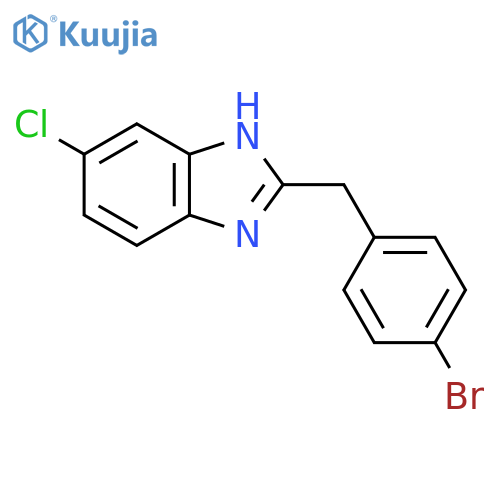 1H-Benzimidazole, 2-[(4-bromophenyl)methyl]-5-chloro- structure