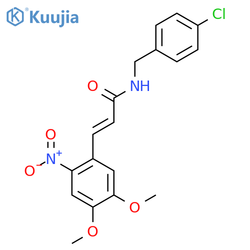 N-(4-Chlorobenzyl)-3-(4,5-dimethoxy-2-nitrophenyl)acrylamide structure